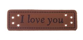 Aplikacja HAND MADE I love you 50x15mm