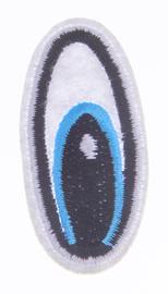 Oczka do prasowania 51x25 mm niebieskie