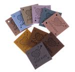 Naszywka HAND MADE serce mix 25x25 mm